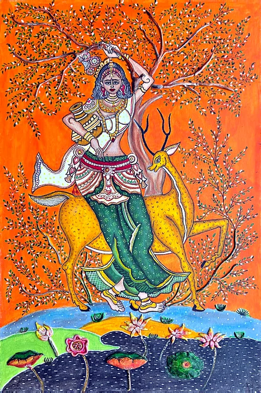 Celestial Maiden with Deer