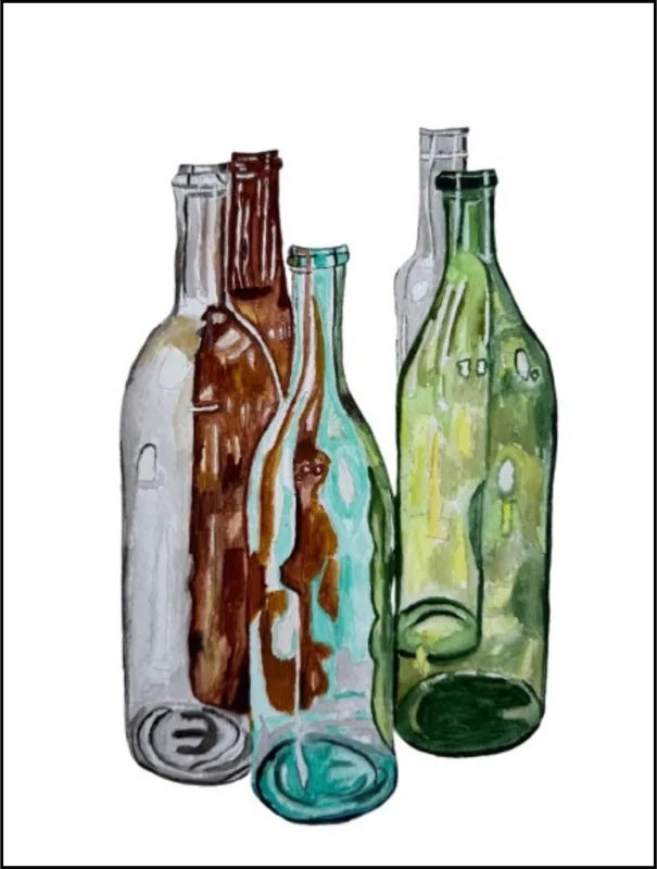 Glass Bottles — Still Life