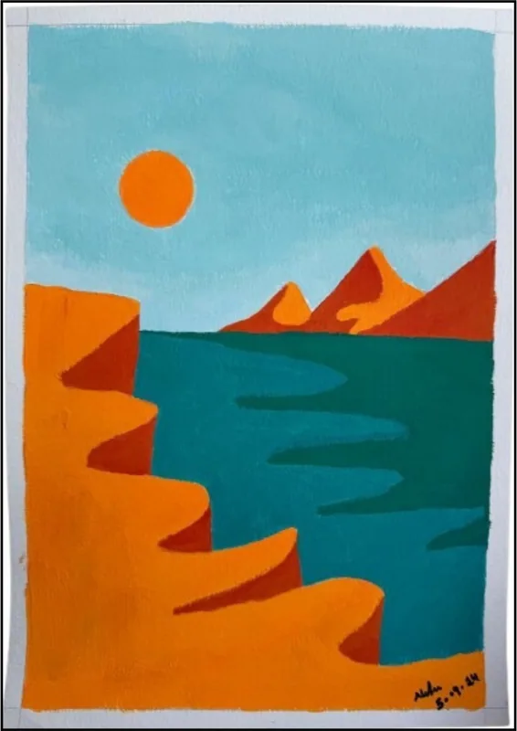 Minimalist Sunset Seascape