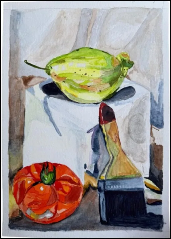 Squash, Tomato & Paintbrush