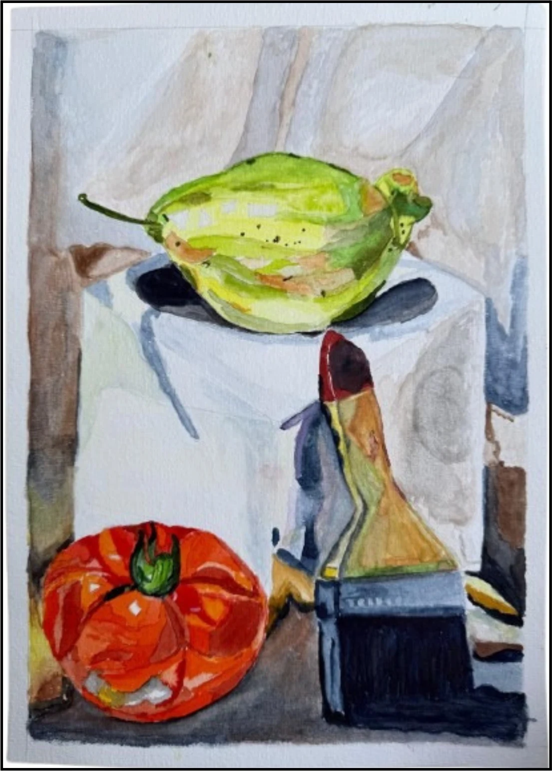 Squash, Tomato & Paintbrush