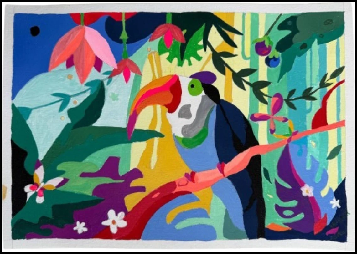 Toucan in Tropical Foliage