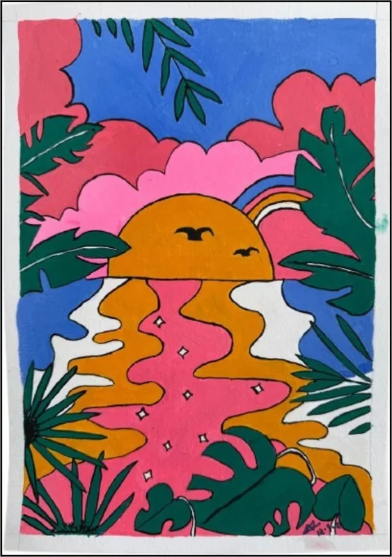 Tropical Sun with Hands